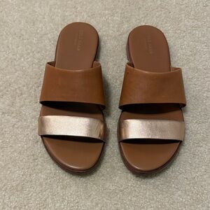 Cole Haan Brown and Gold Sandals
